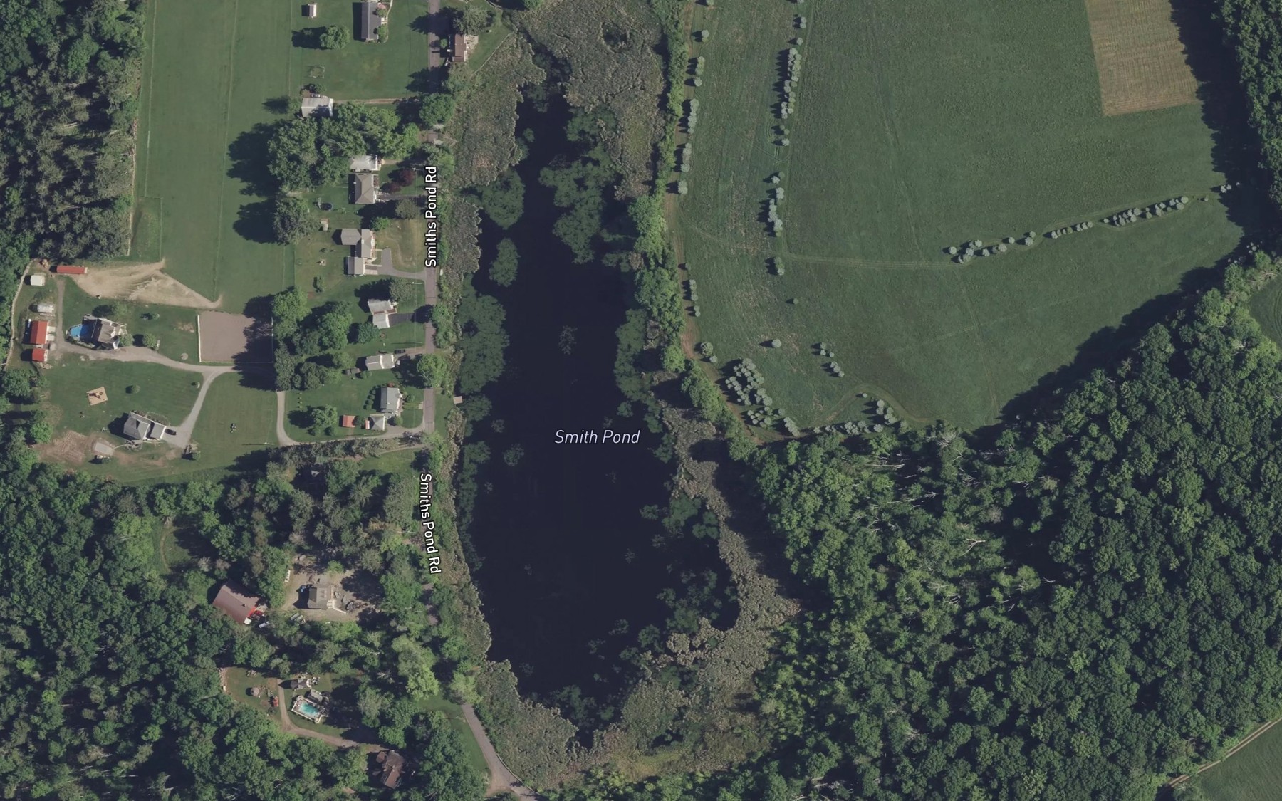 Satellite map of the Smith Pond