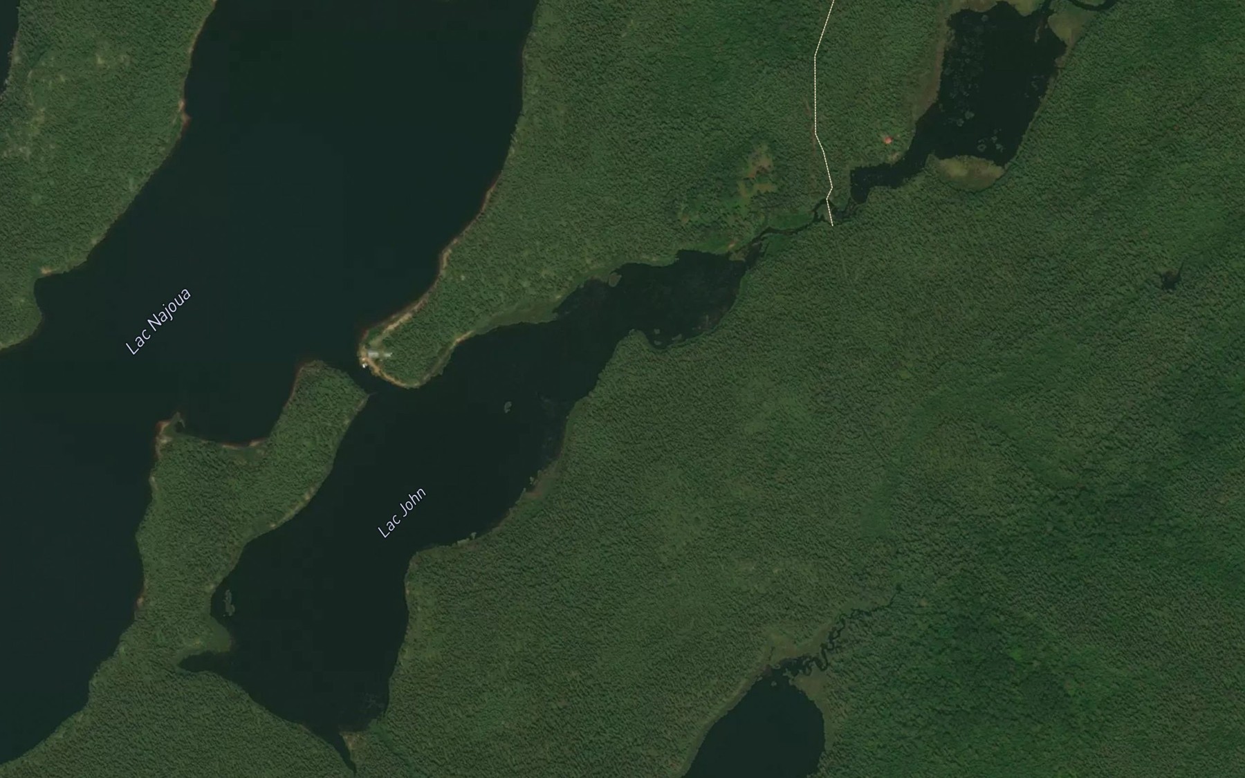Satellite map of the Lac John