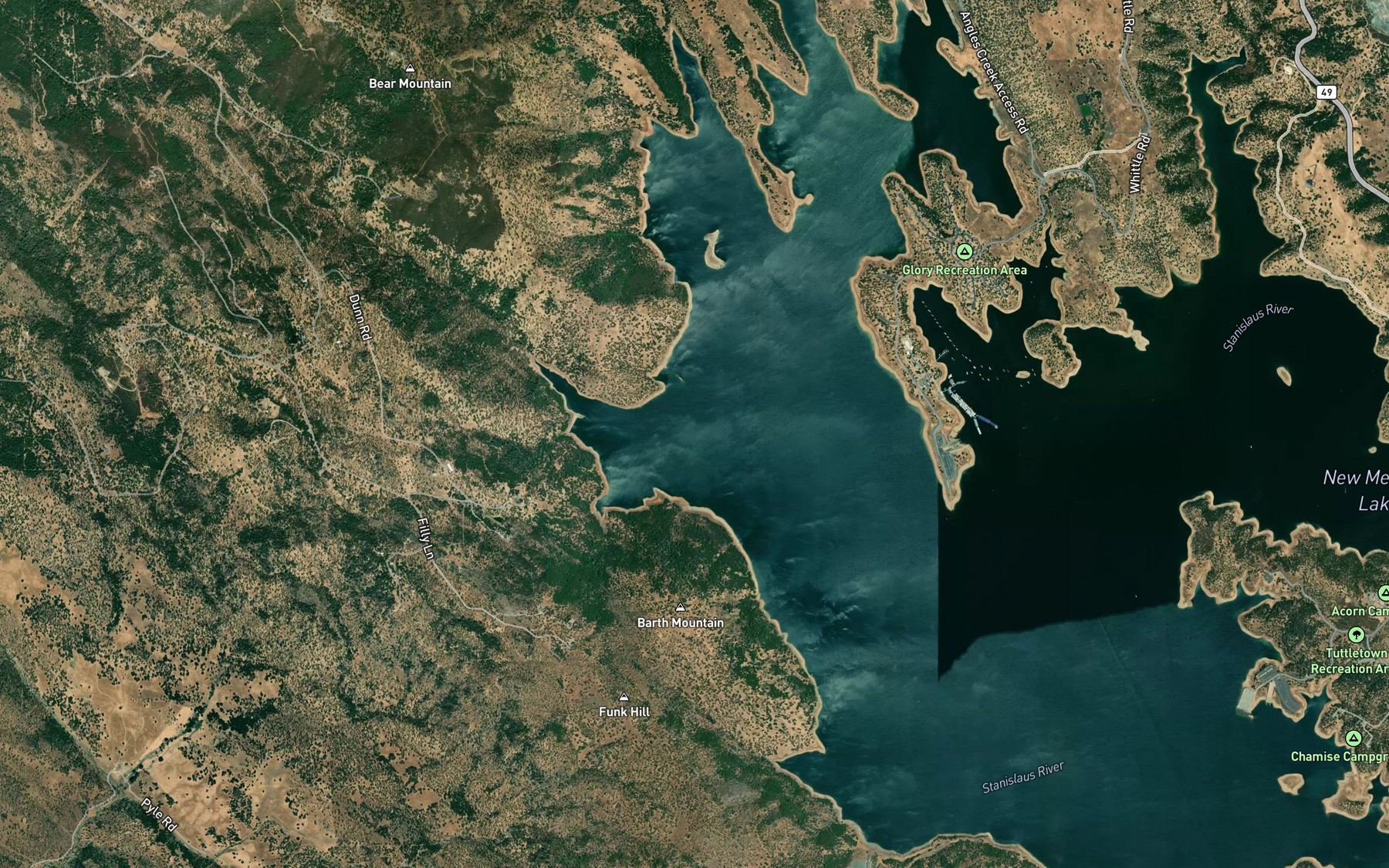 Satellite map of the Black Creek