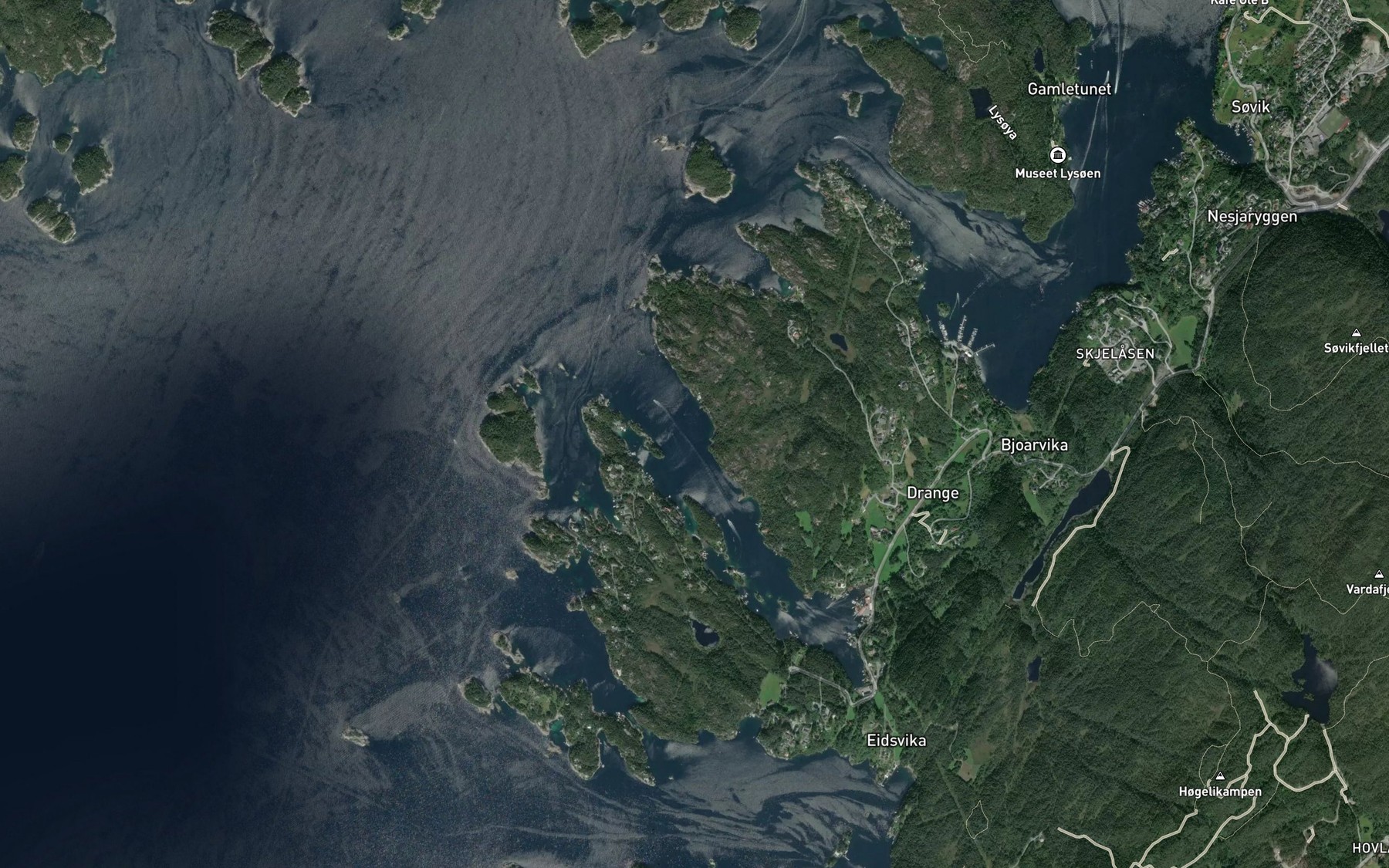 Satellite map of the Hatlevika