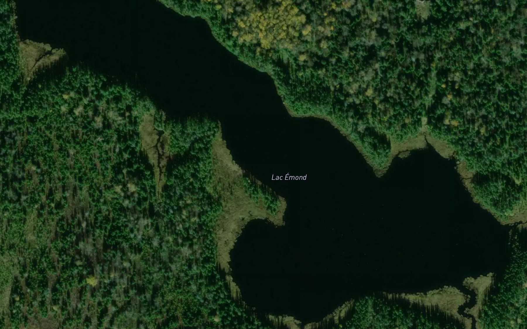 Satellite map of the Lac Emond