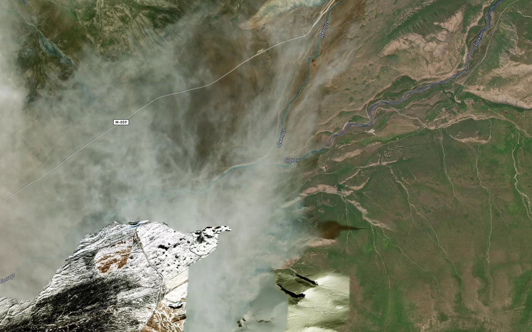 Satellite map of the Burkhan