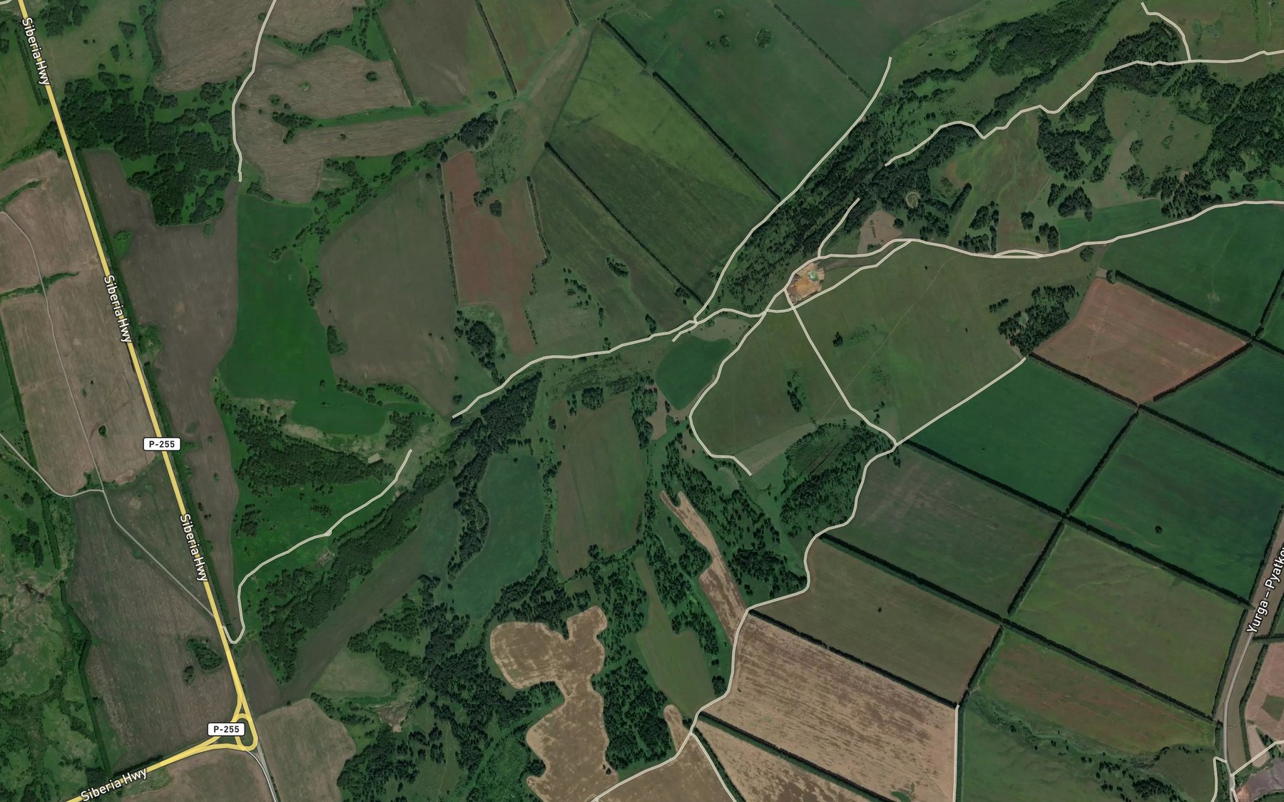 Satellite map of the Sayanskiy Klyuch