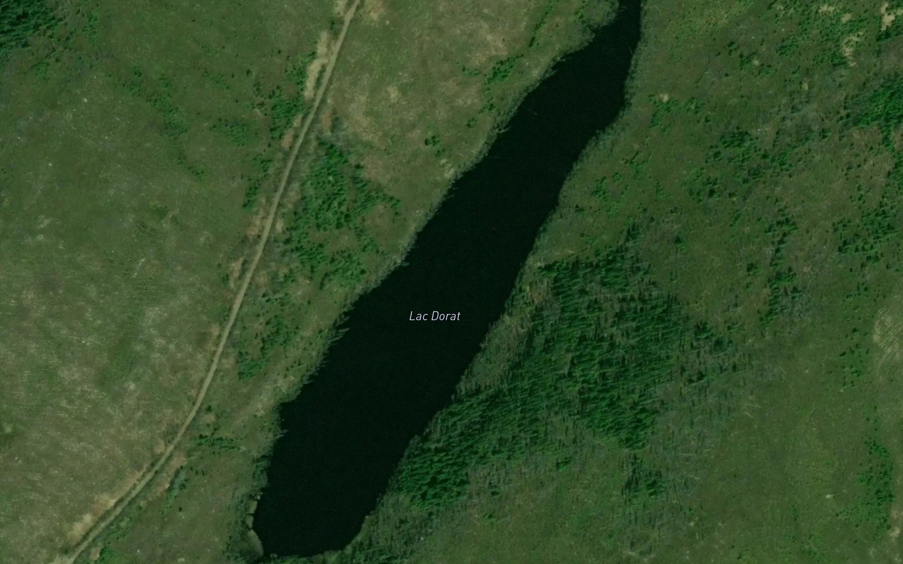 Satellite map of the Lac Dorat