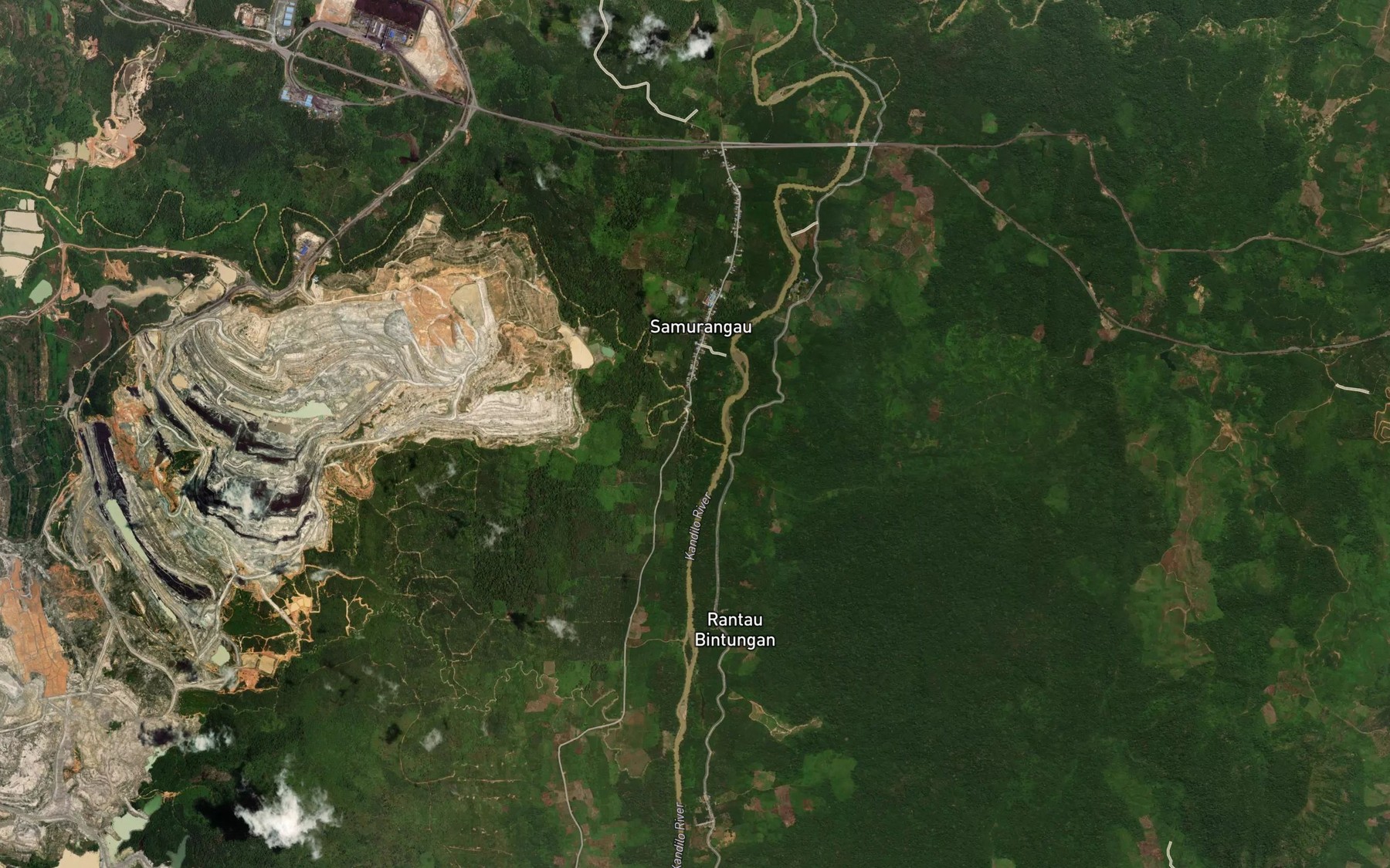 Satellite map of the Sungai Samuranggau