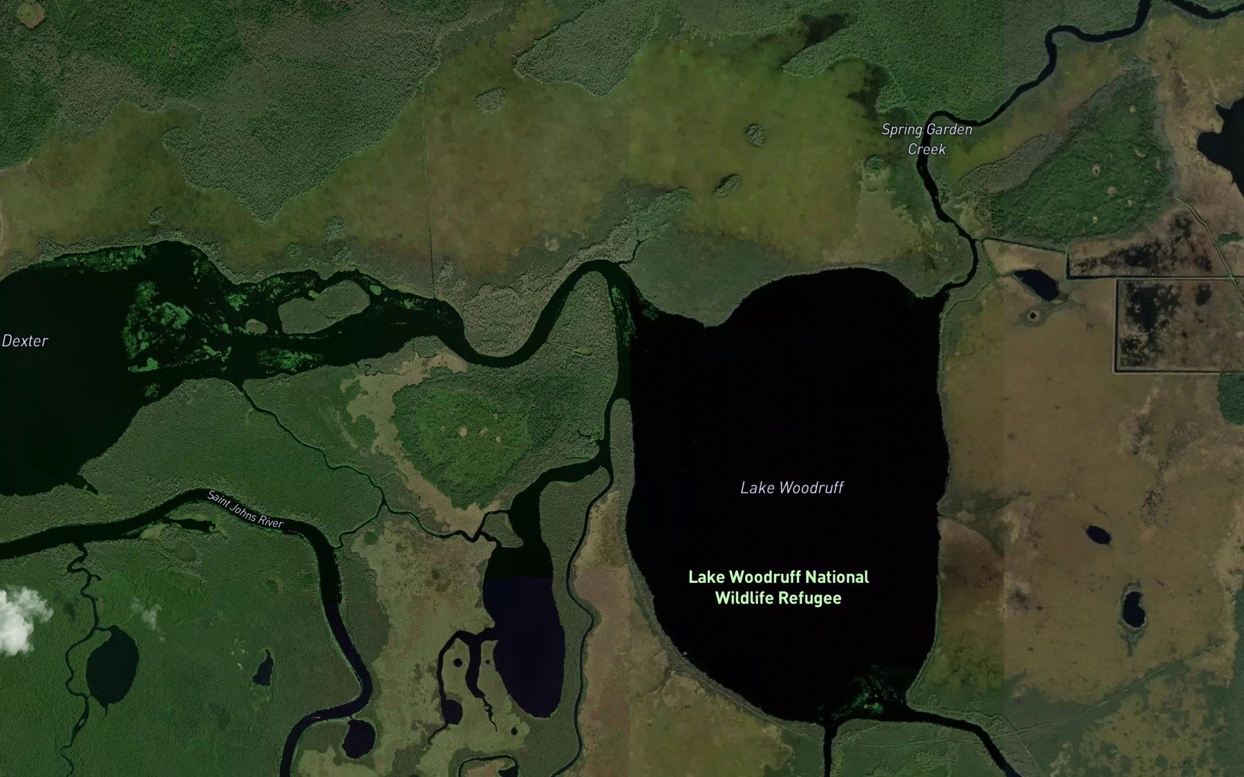 Satellite map of the Harrys Creek