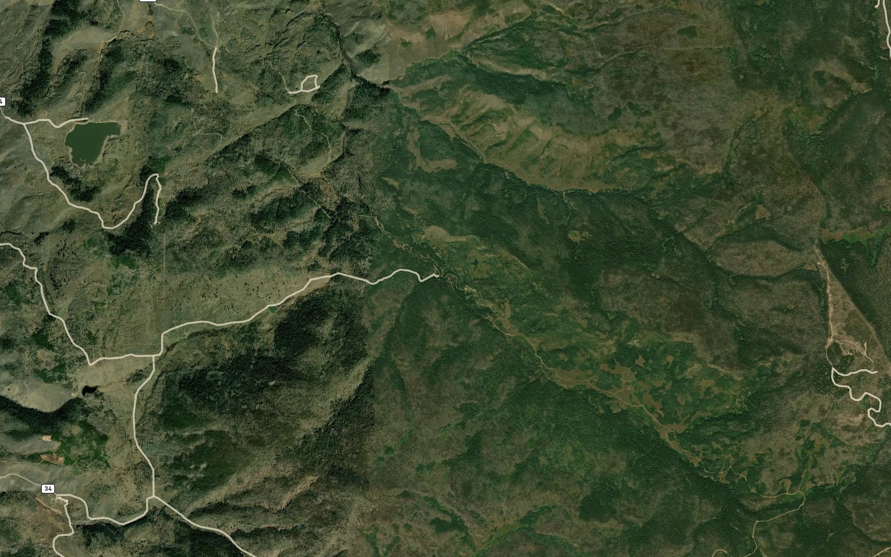 Satellite map of the Timber Creek