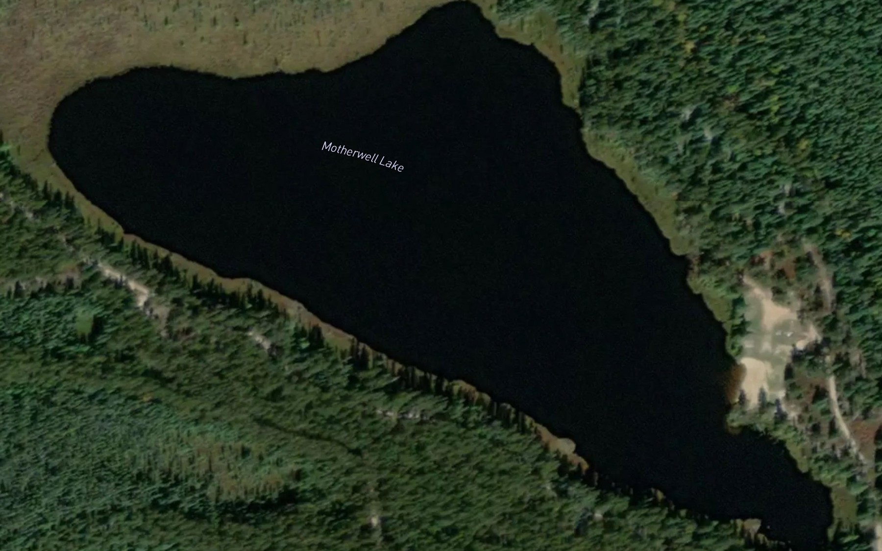 Satellite map of the Motherwell Lake