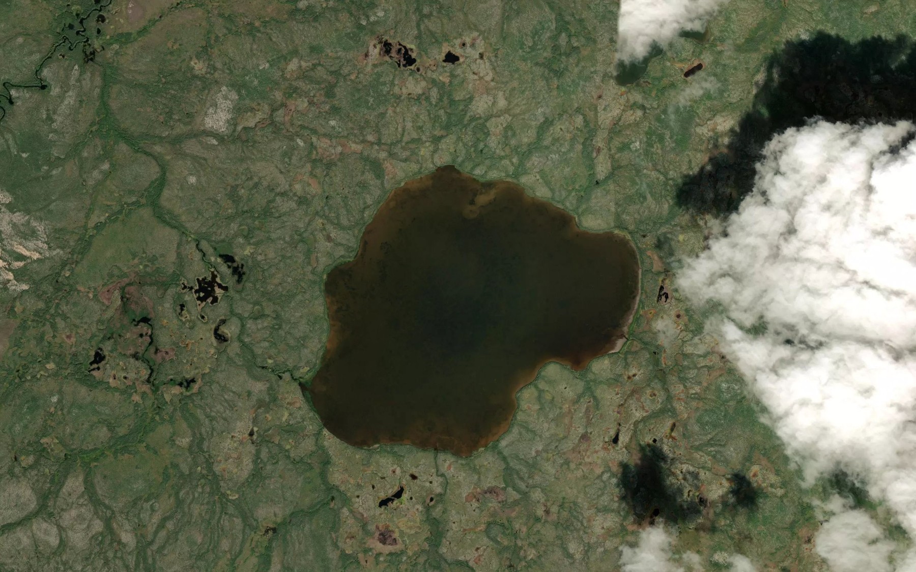 Satellite map of the Nares Lake