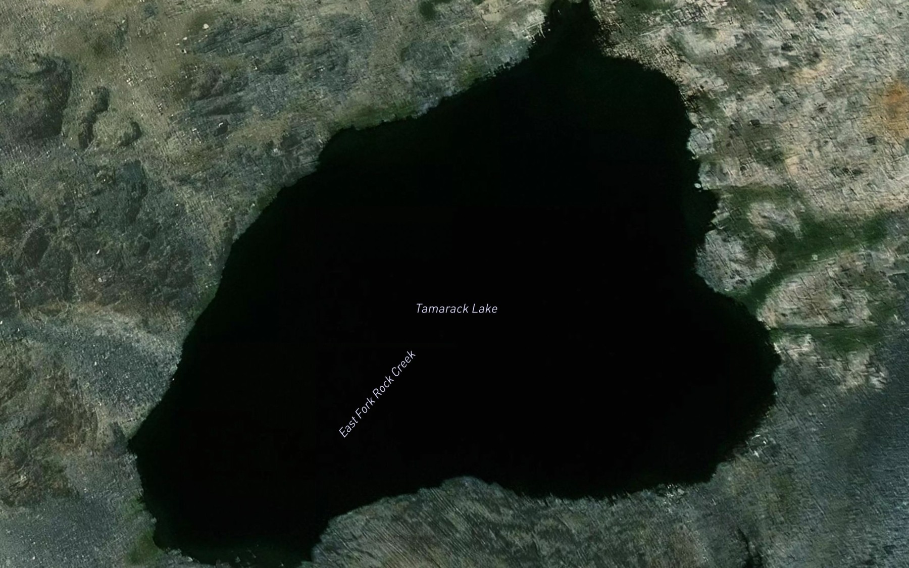 Satellite map of the Tamarack Lakes