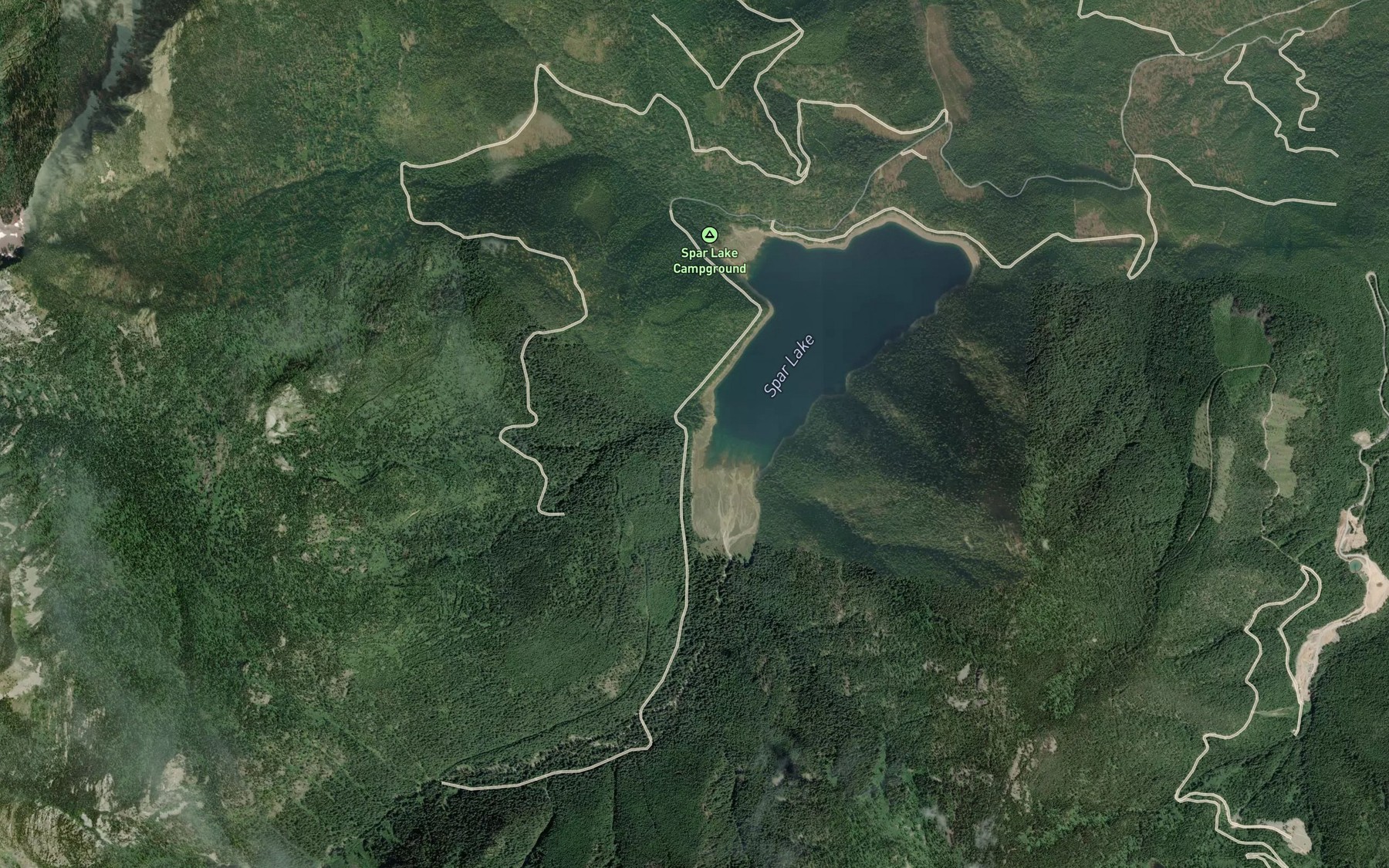 Satellite map of the Whoopee Creek