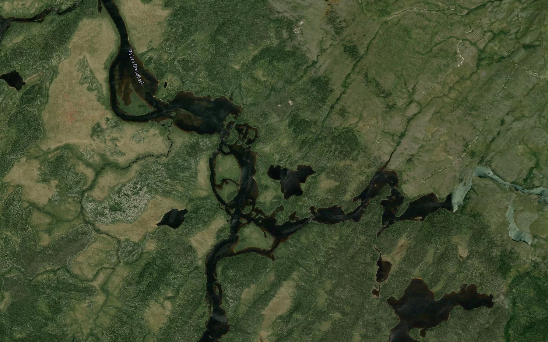 Satellite map of the Riviere Assinica