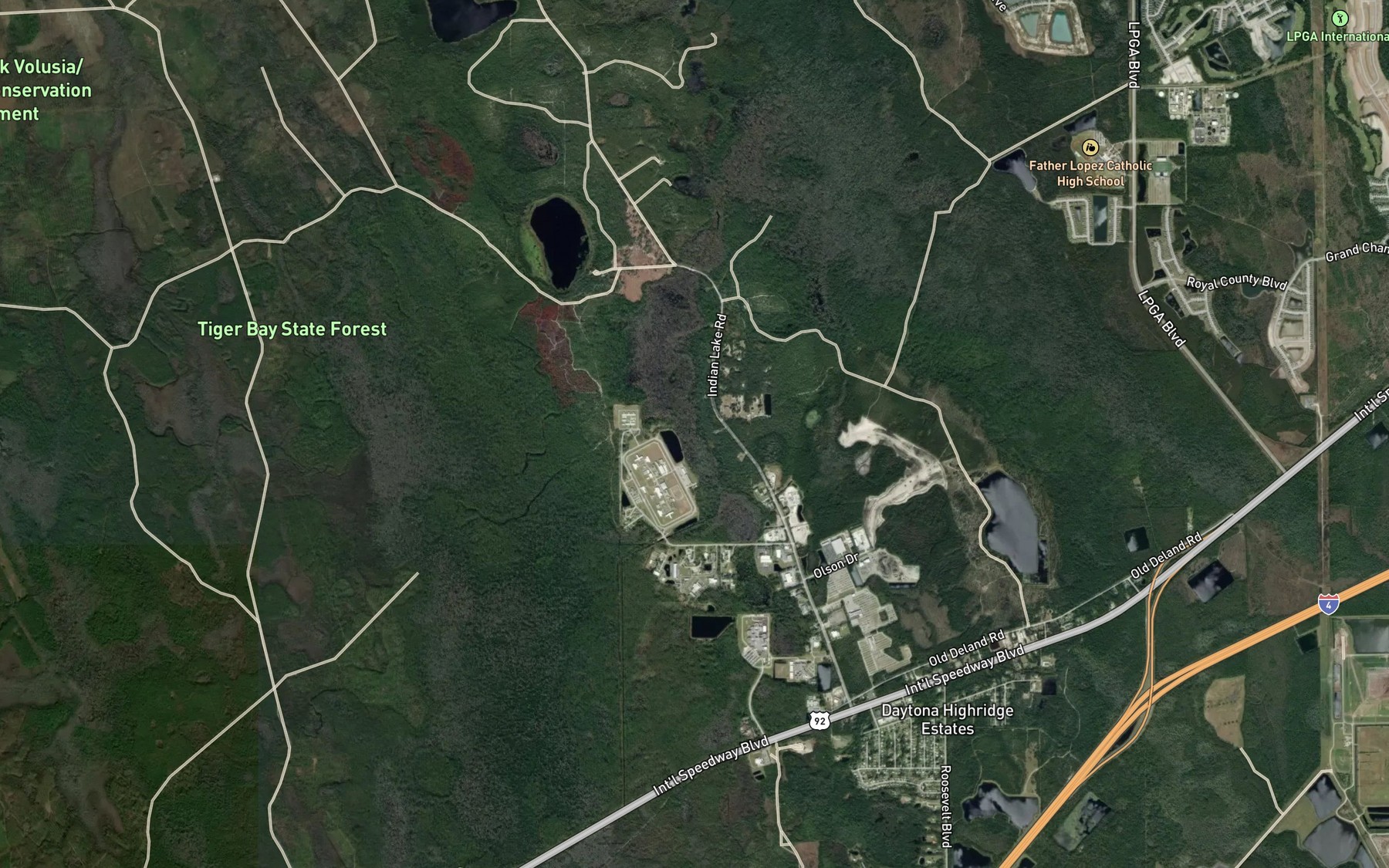 Satellite map of the Bonnet Lake