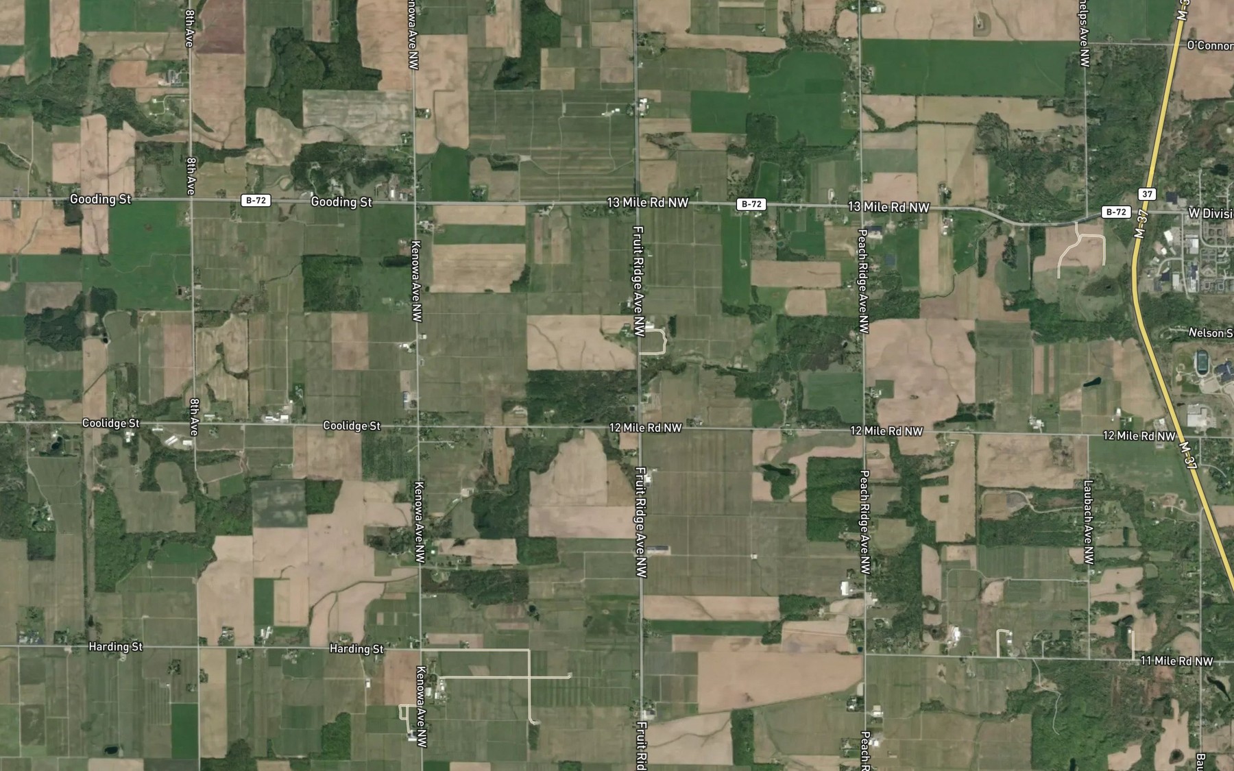 Satellite map of the Mill Creek