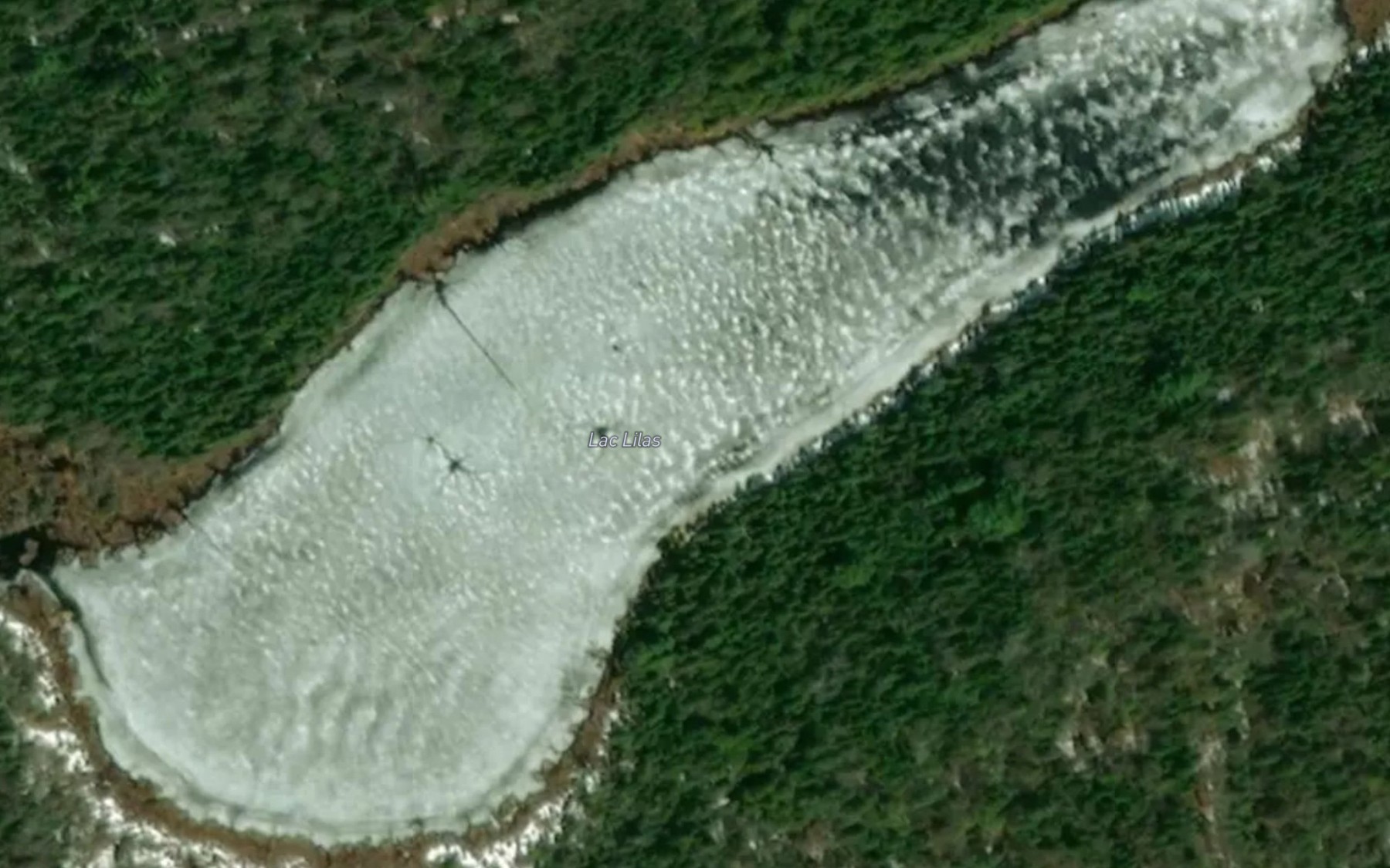 Satellite map of the Lac Lilas