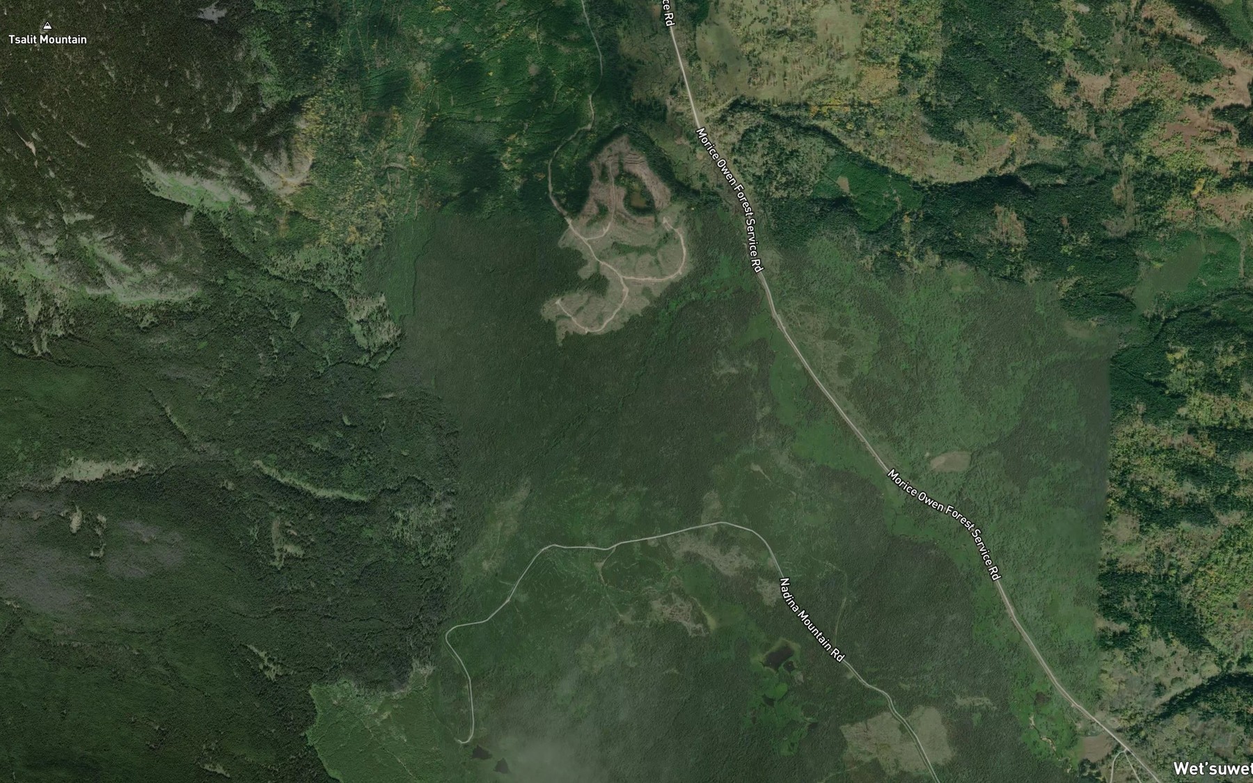 Satellite map of the Puport Creek