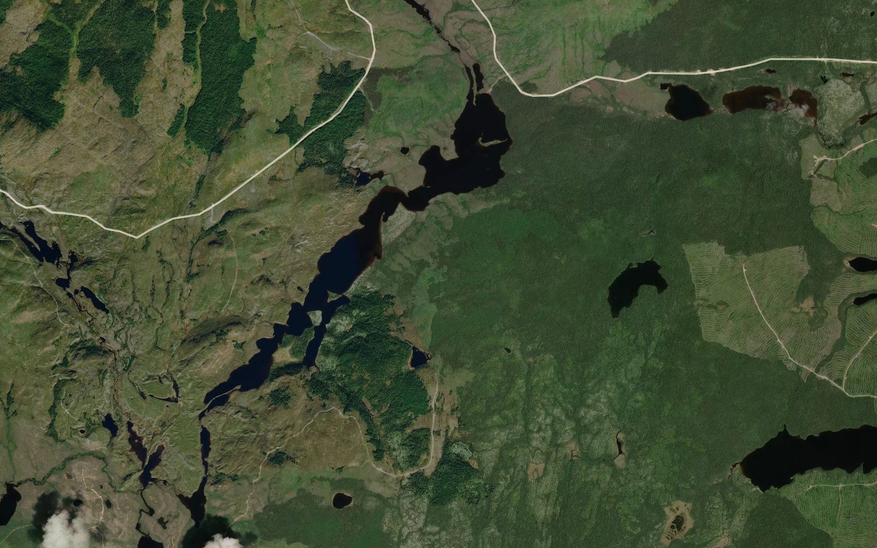 Satellite map of the Lac Elance