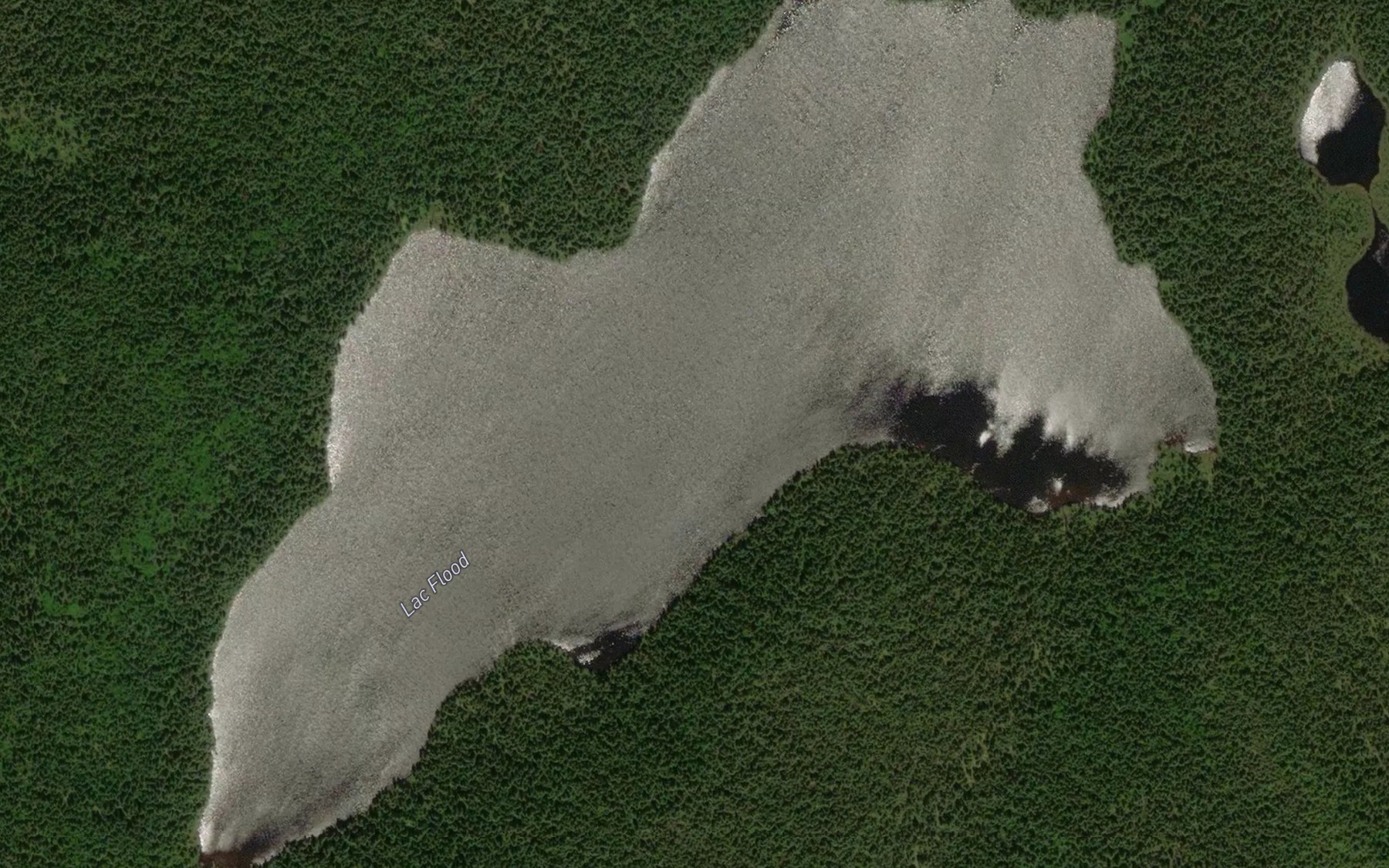 Satellite map of the Lac Flood