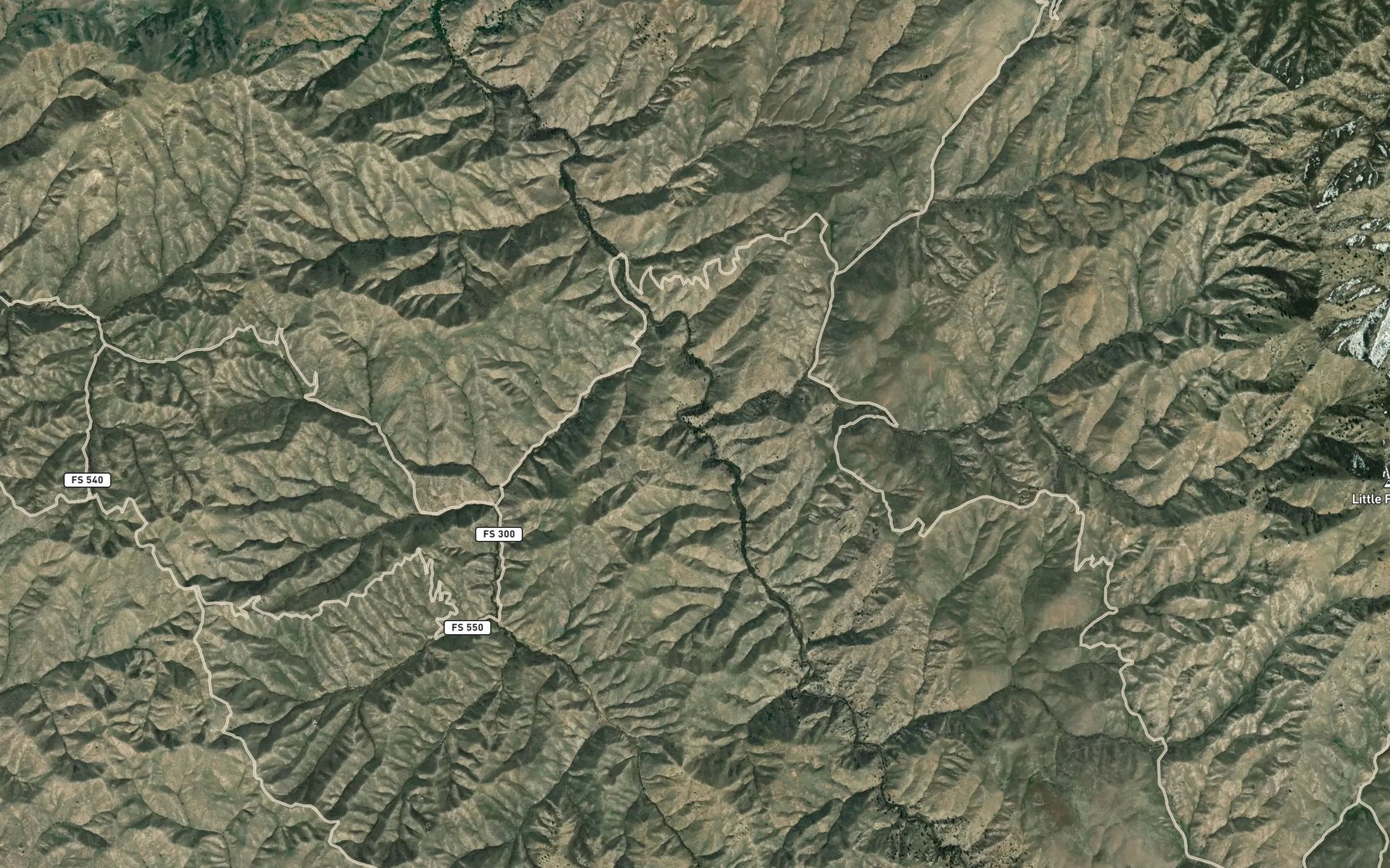Satellite map of the Big Horse Creek