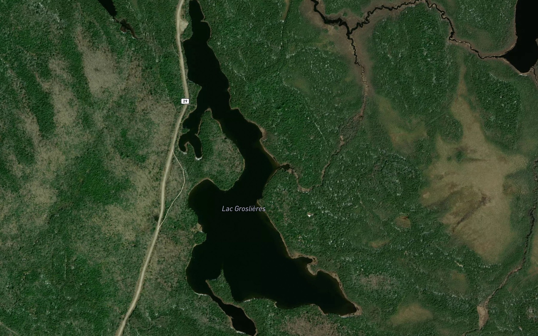 Satellite map of the Lac Groslieres