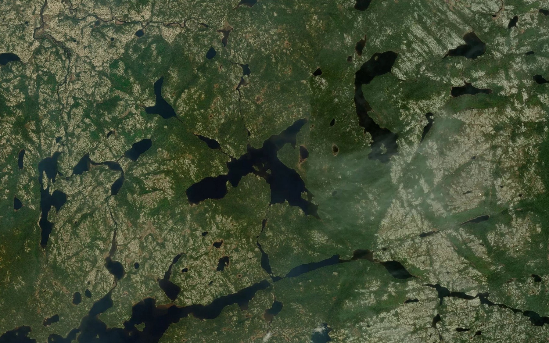 Satellite map of the Lac Catignan