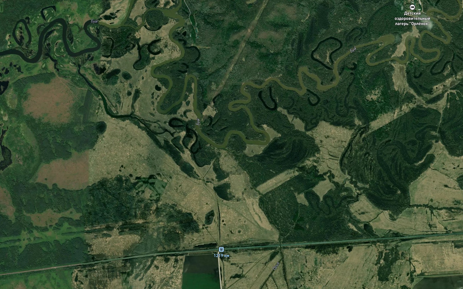 Satellite map of the Or'ya