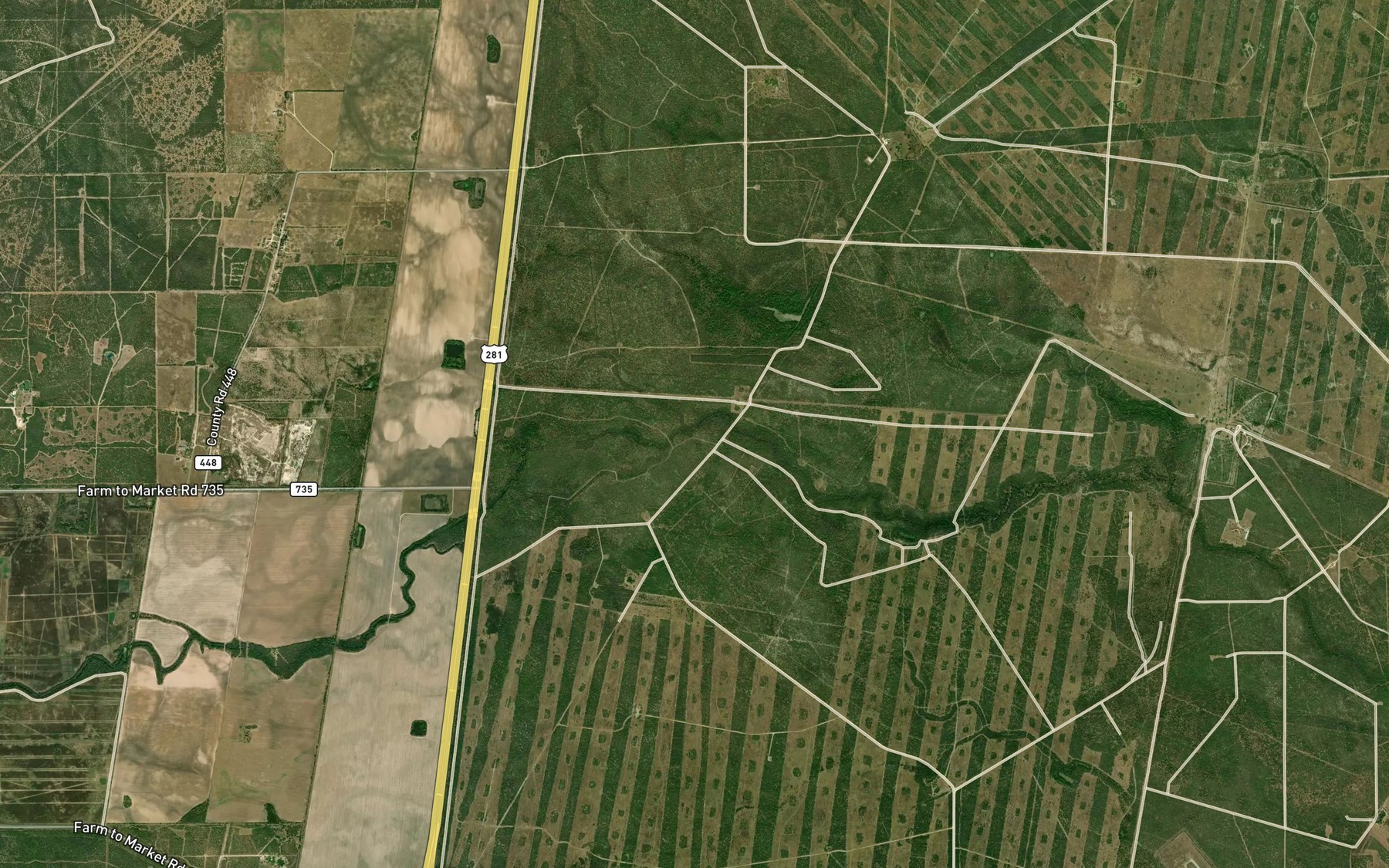 Satellite map of the Trinidad Creek