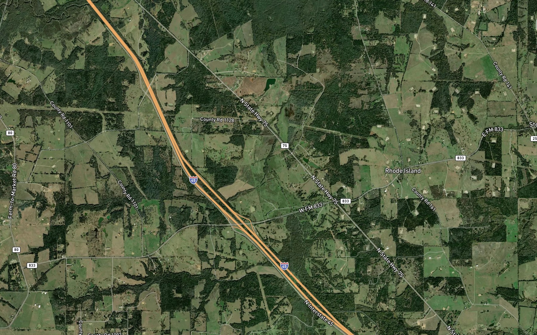 Satellite map of the Dry Creek