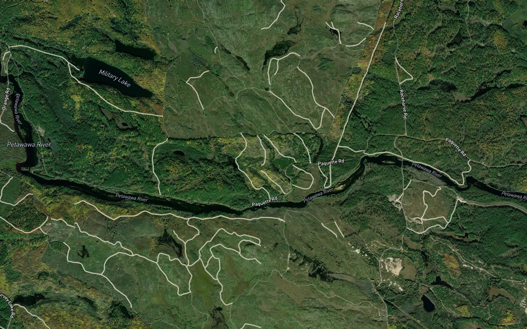 Satellite map of the Blackduck Creek