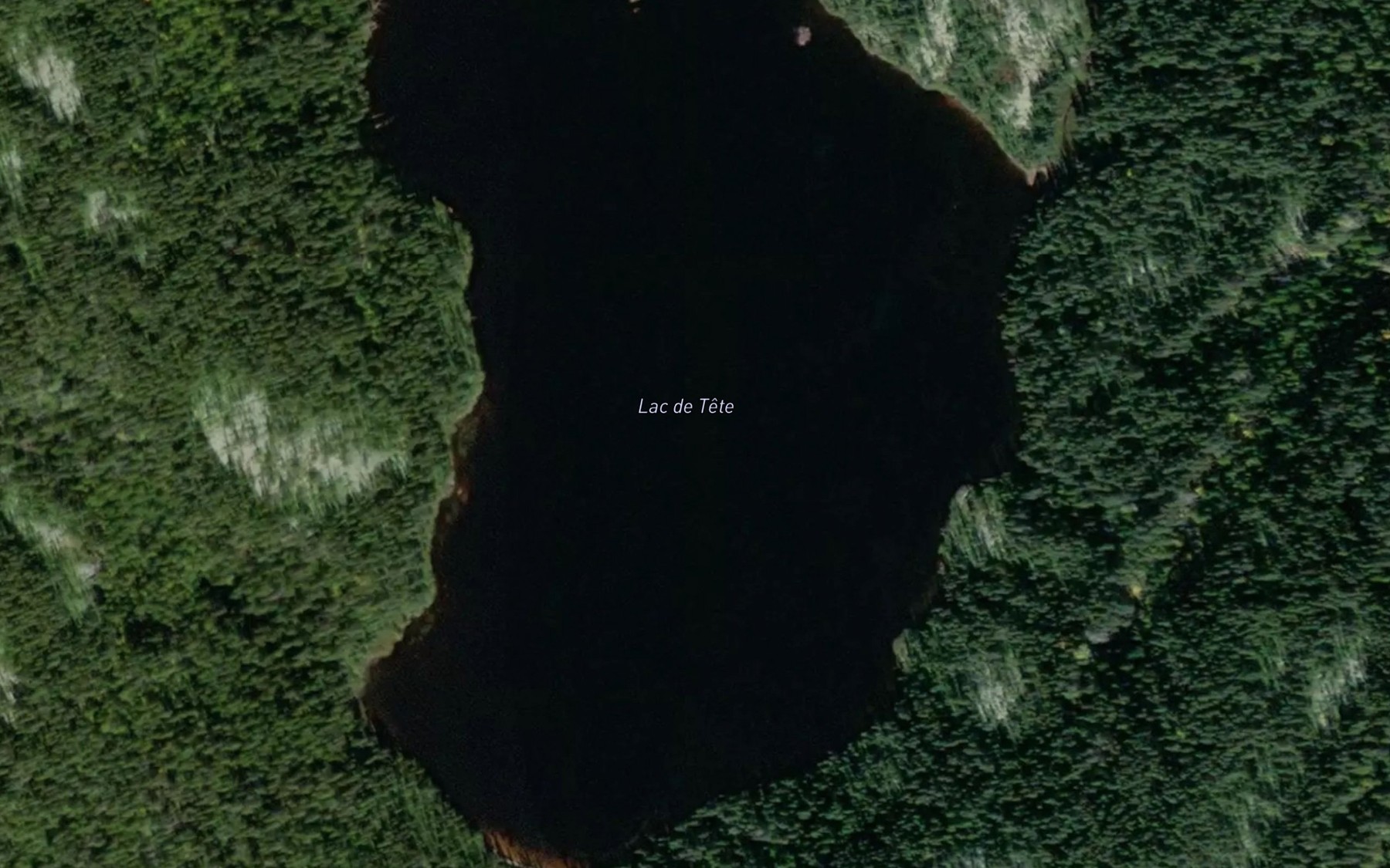 Satellite map of the Lac de Tete