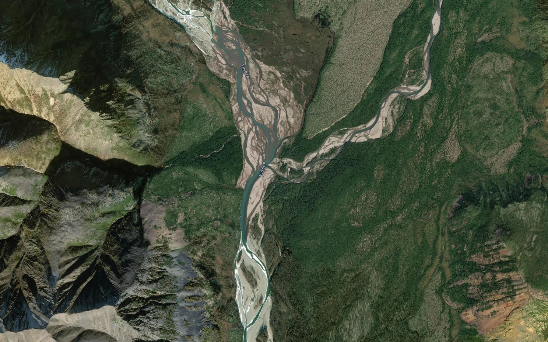 Satellite map of the Ollandzha