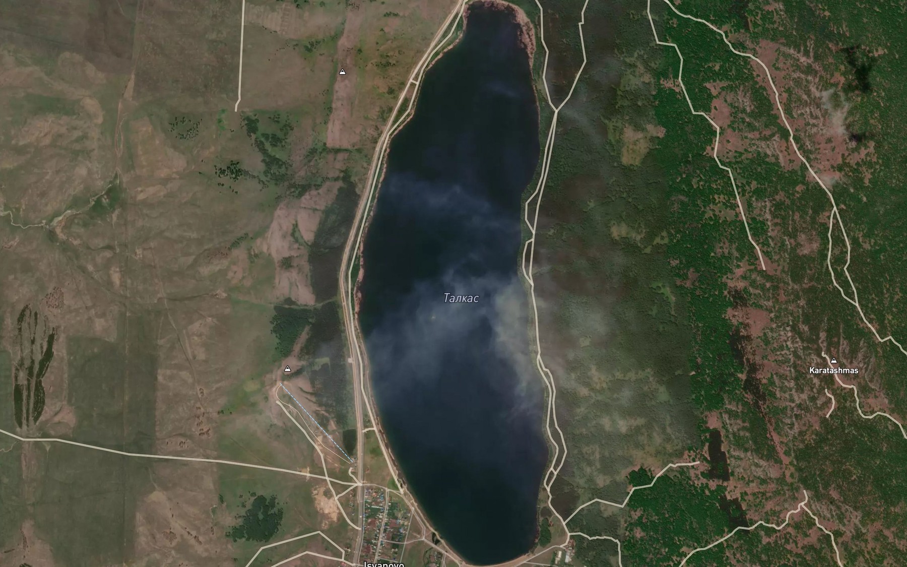 Satellite map of the Ozero Talkas