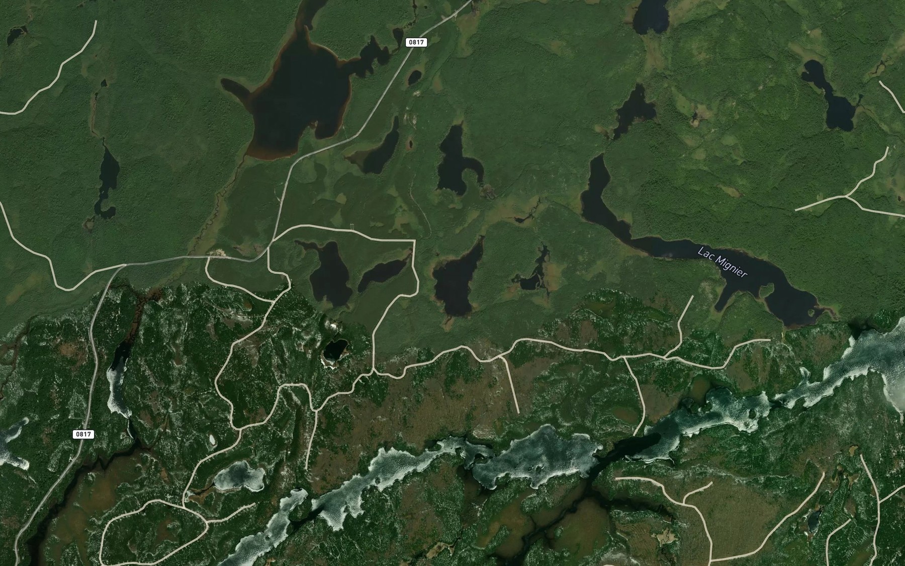 Satellite map of the Lac Dolic