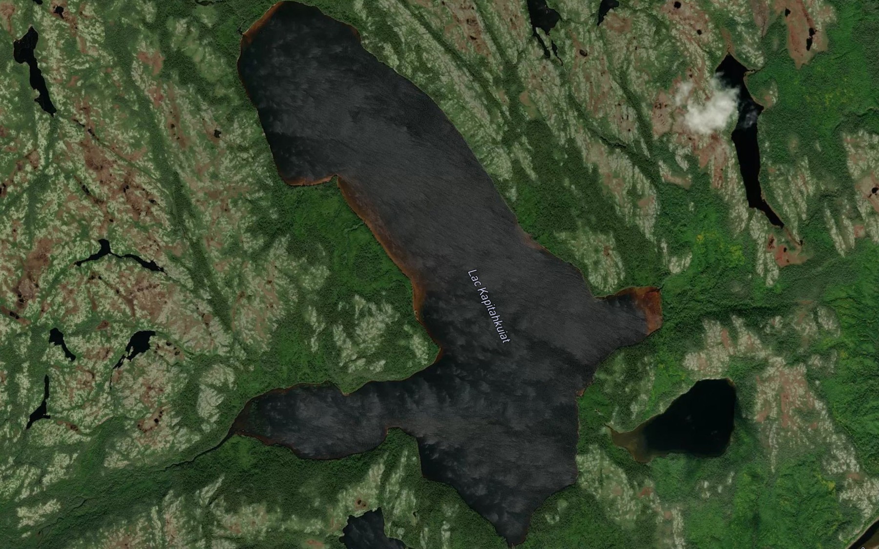 Satellite map of the Lac Kapitahkuiat