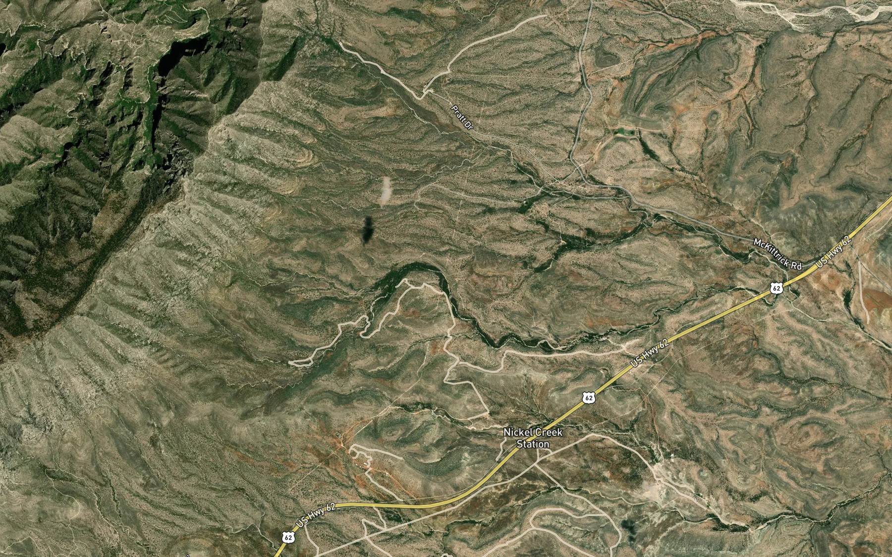 Satellite map of the Bell Spring