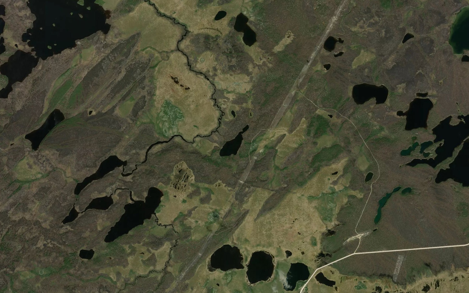 Satellite map of the Lac Kamiyusit Atikamekw