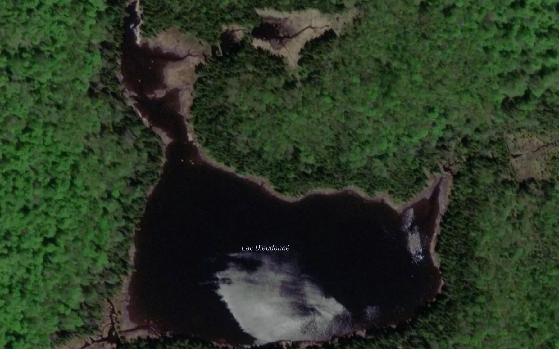 Satellite map of the Lac Dieudonne