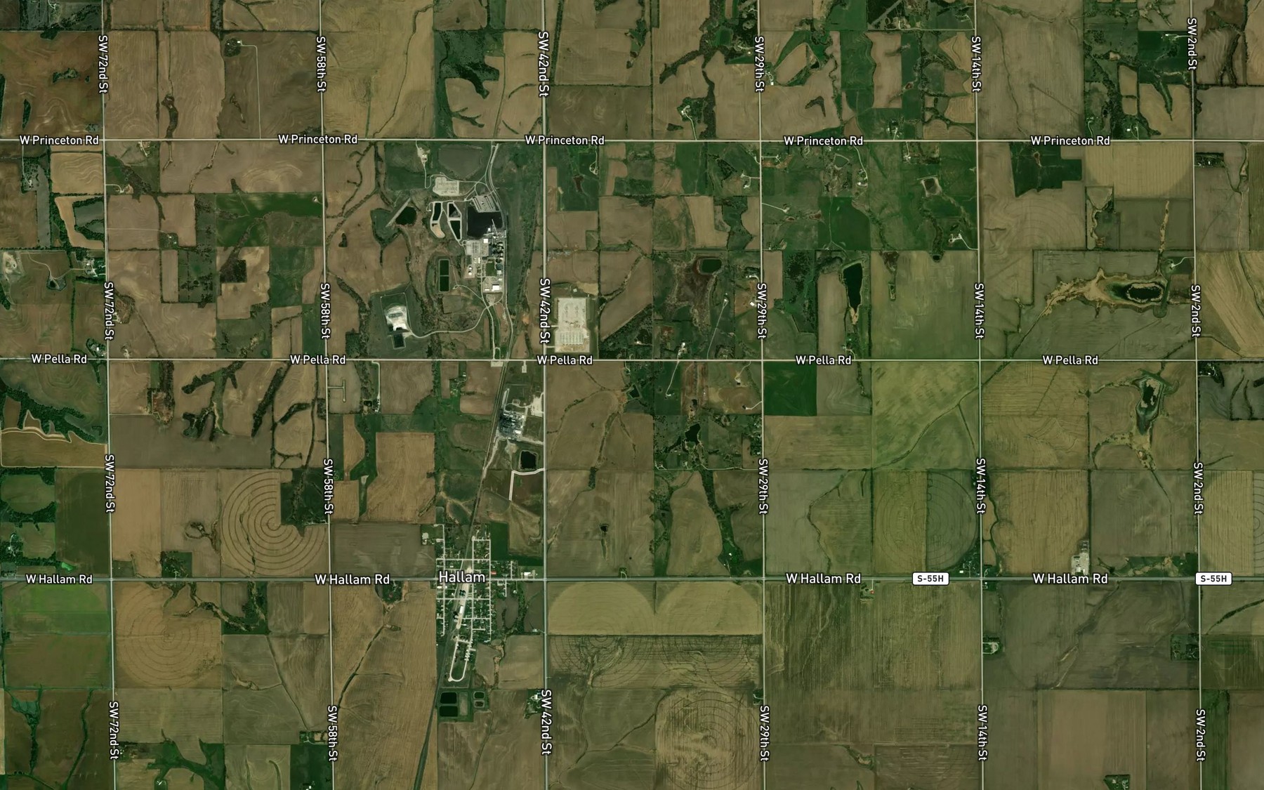 Satellite map of the Salt Creek Reservoir 6-4