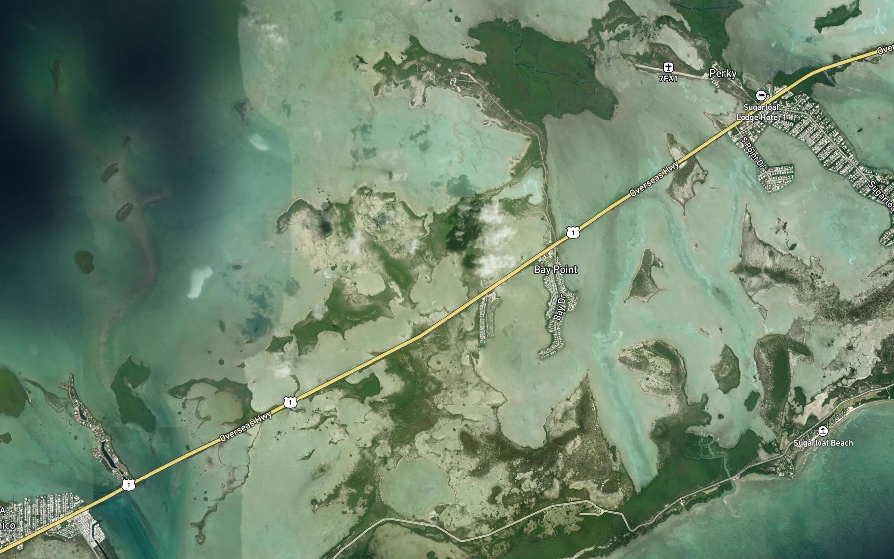 Satellite map of the Saddlebunch Number Two Channel