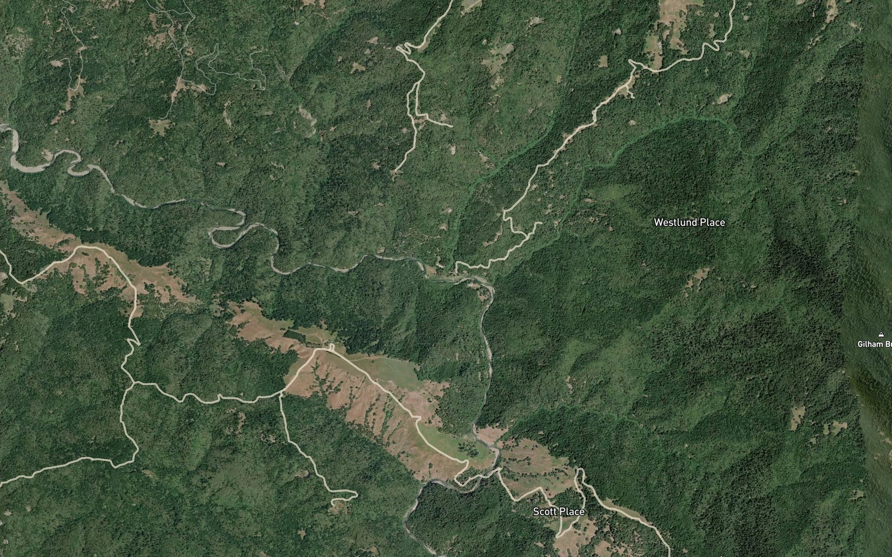 Satellite map of the Middle Creek