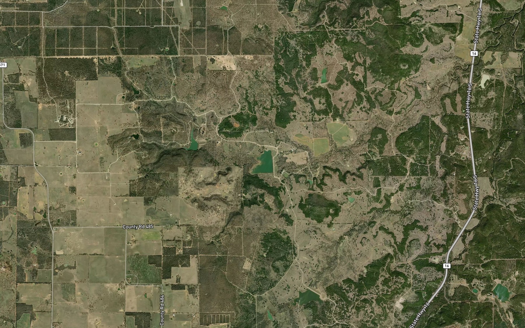 Satellite map of the Dickey Lake