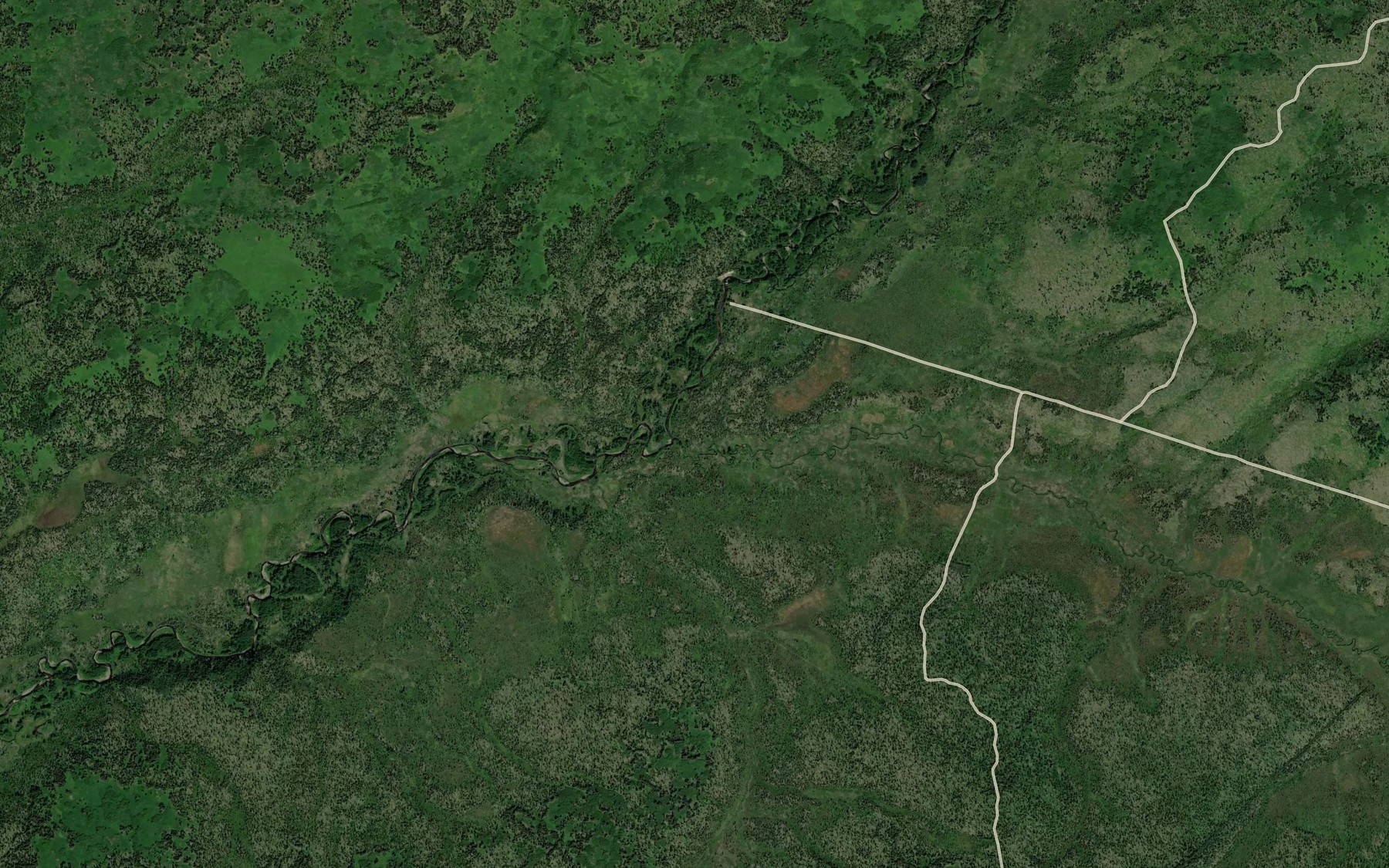 Satellite map of the Beaver Creek