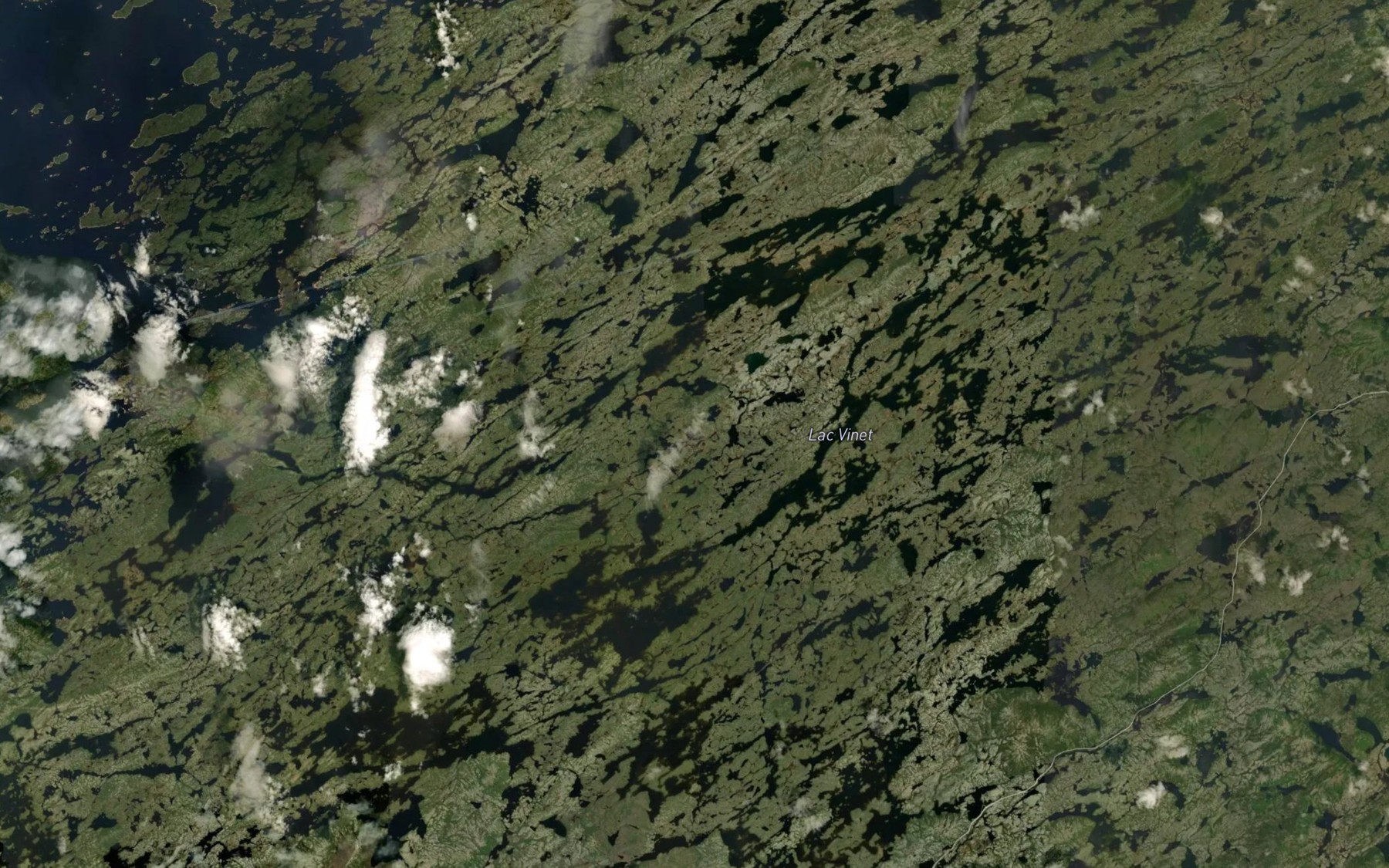 Satellite map of the Lac Vinet