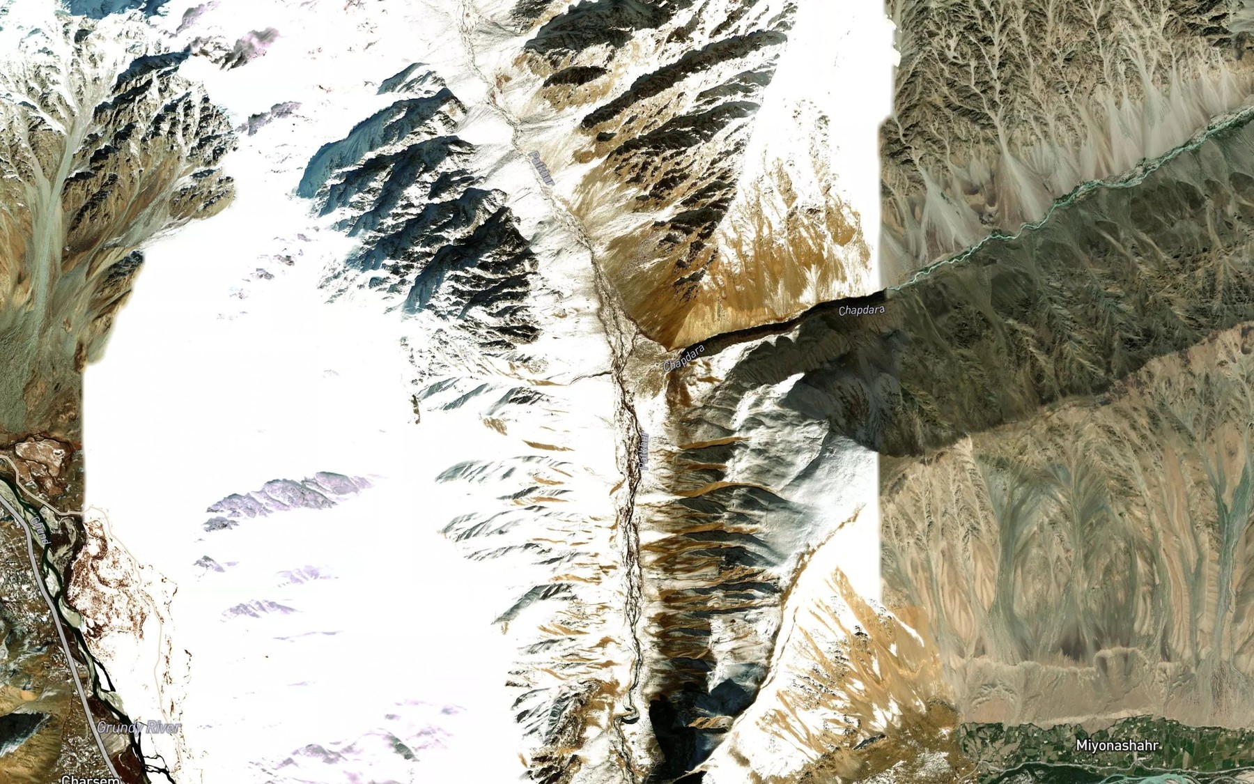 Satellite map of the Chapdara