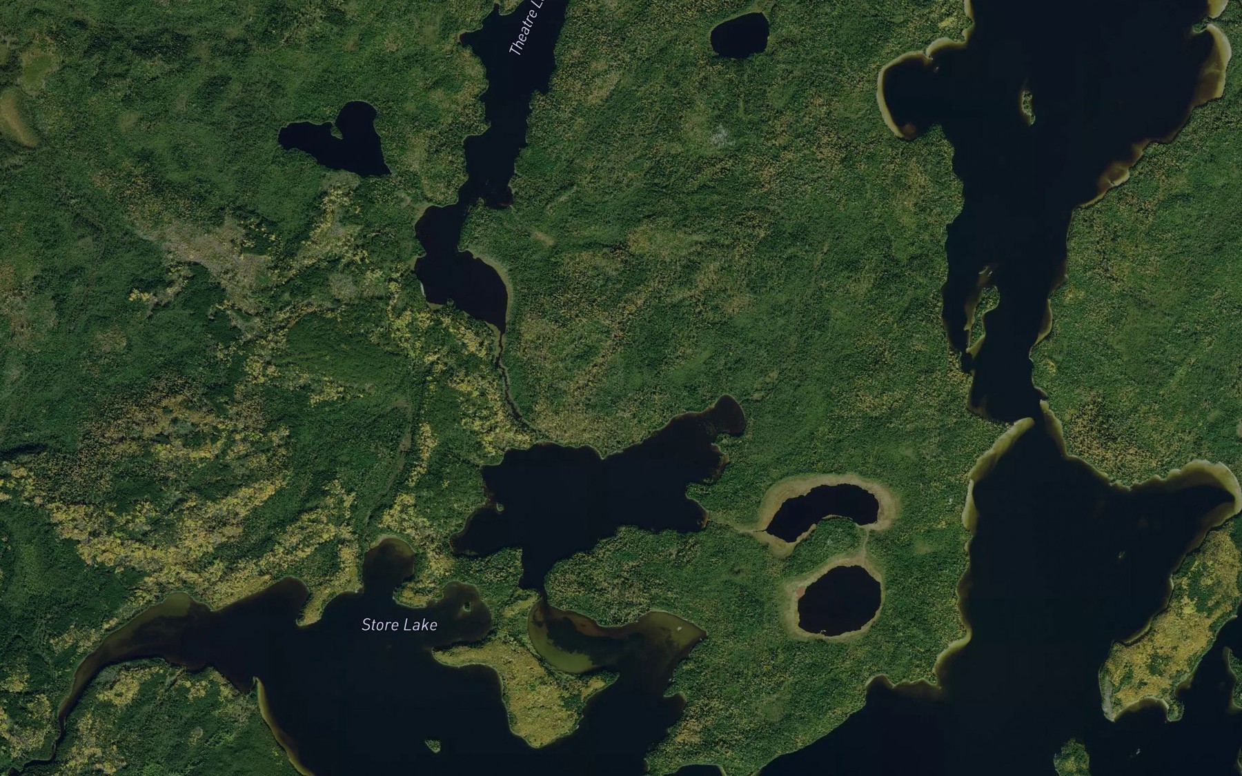Satellite map of the Theatre Creek