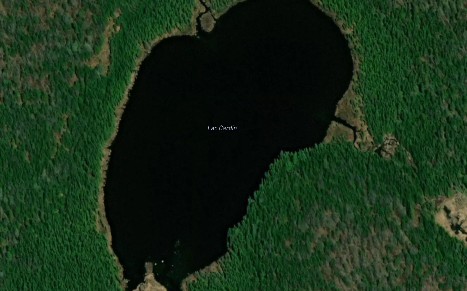 Satellite map of the Lac Cardin