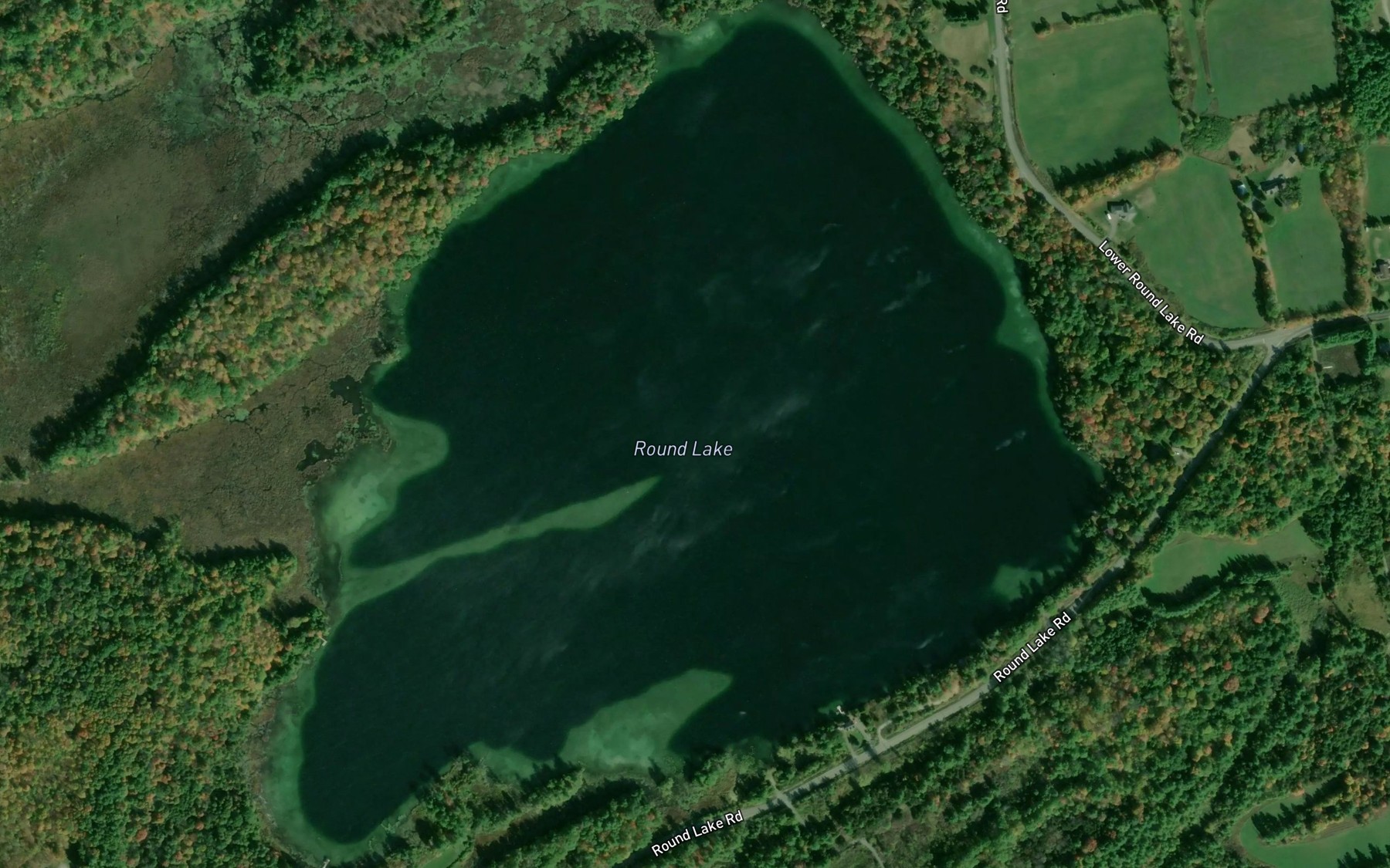 Satellite map of the Round Lake