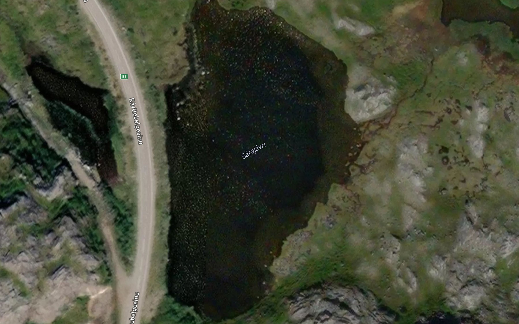Satellite map of the Sarajavri