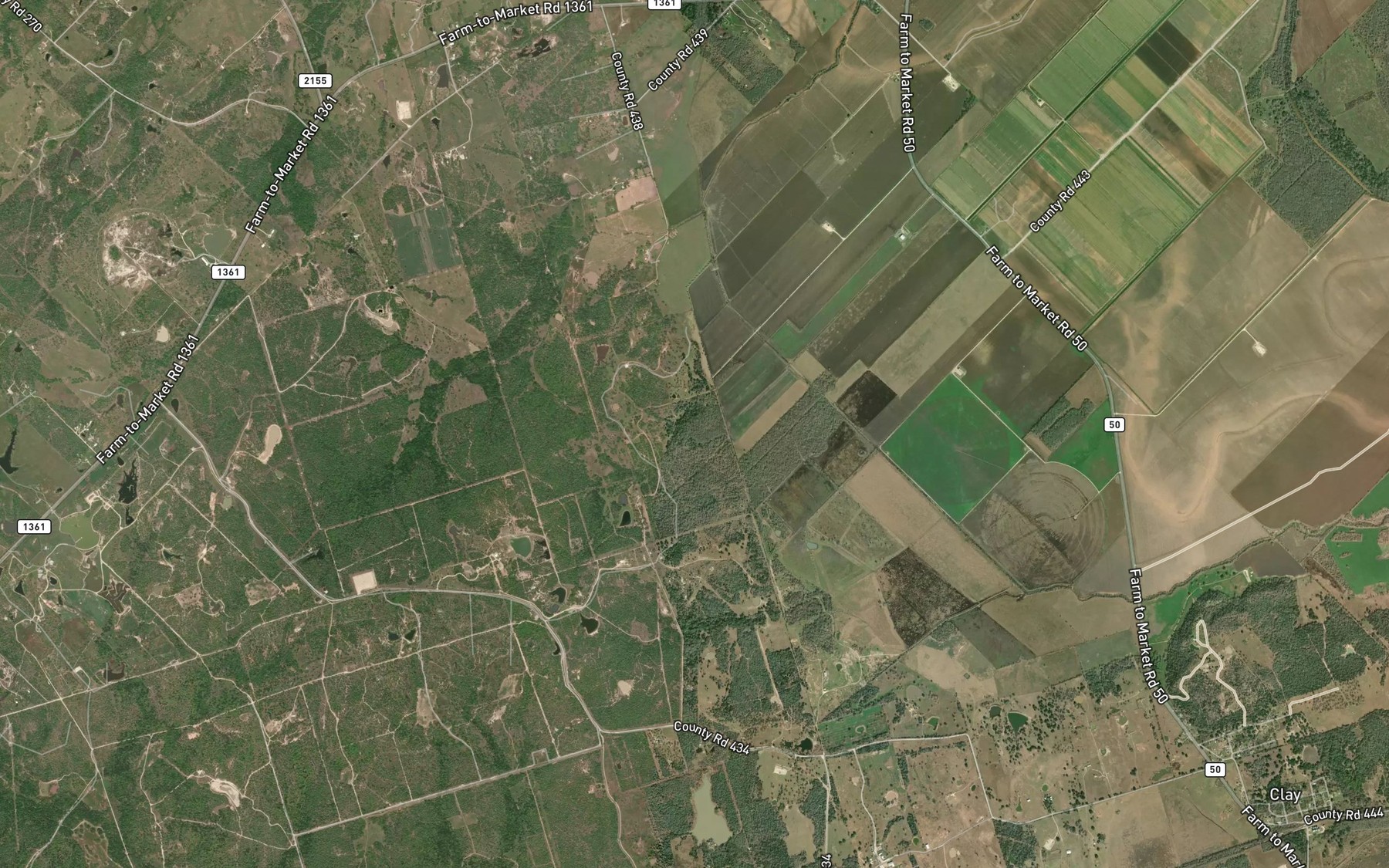 Satellite map of the Gourd Branch