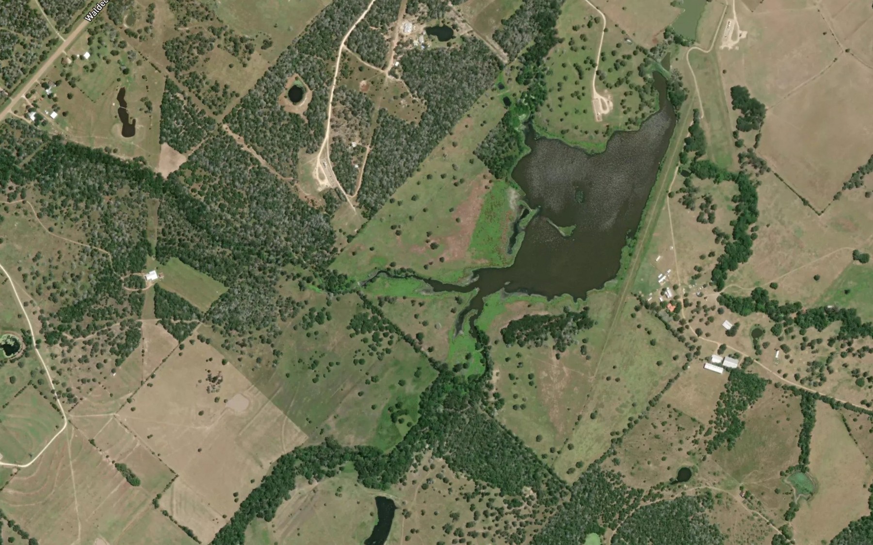 Satellite map of the Soil Conservation Service Site 10 Reservoir